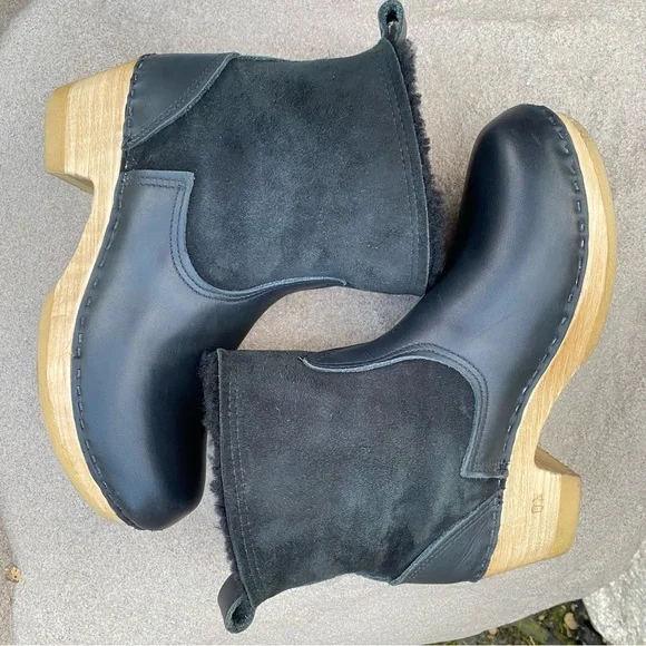 No.6 Pull On Shearling Mid Heel Boots - Picture 11 of 12